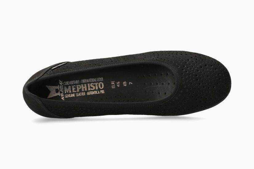 MEPHISTO SHOES ELSIE PERF-BLACK - Click Image to Close